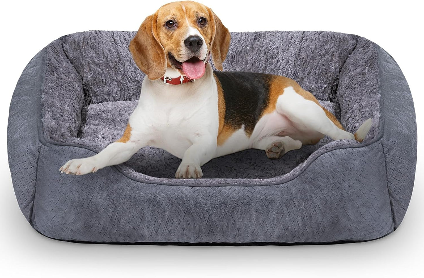 Dog Bed Medium, Super Soft Rectangle Pet Bed for Comfort