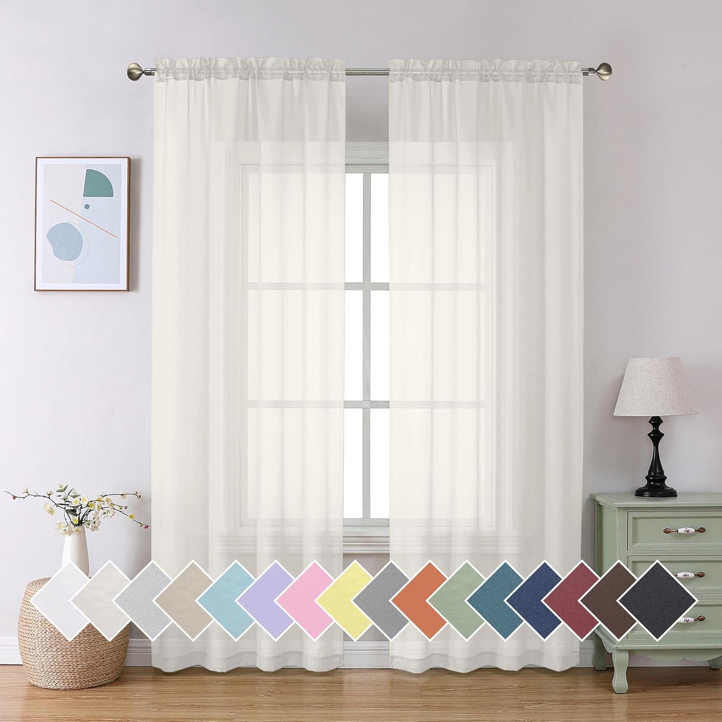 Semitransparent Ivory Curtains by Aiyufeng