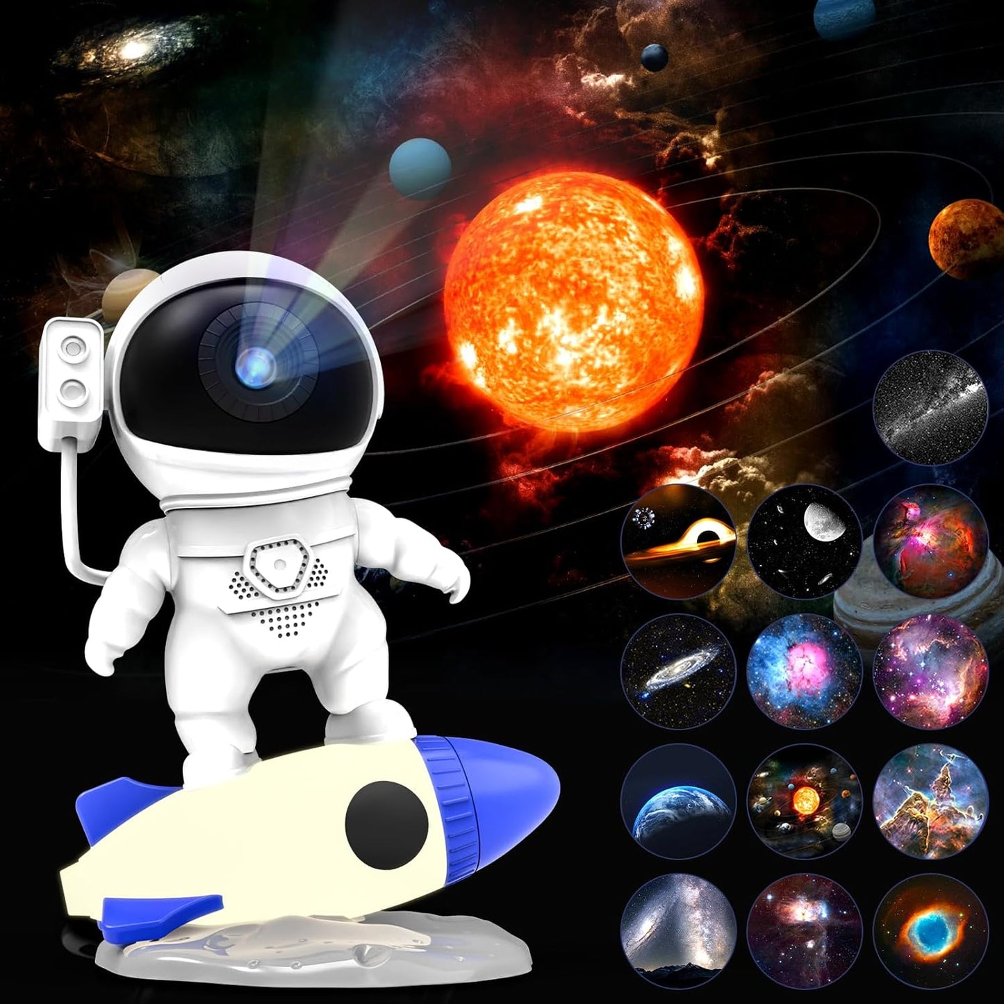 360 Rotating Astronaut Star Projector - Dreamy Night Lights