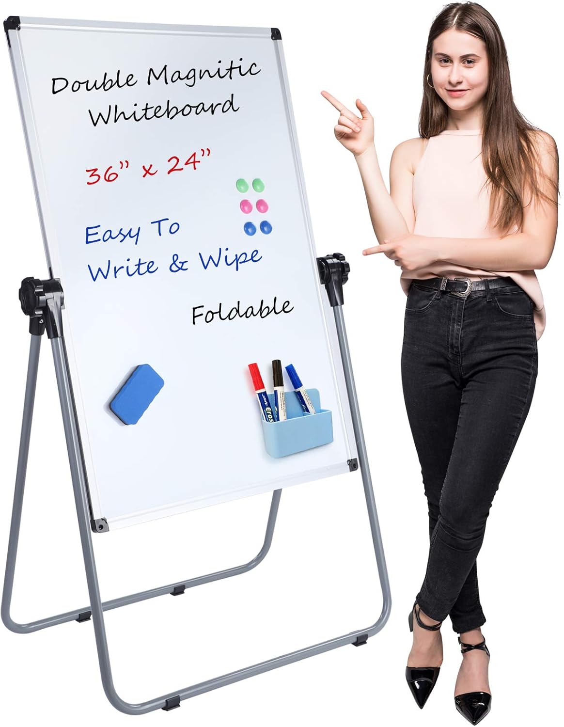 Double Sided Magnetic Dry Erase Board for Home Office Use