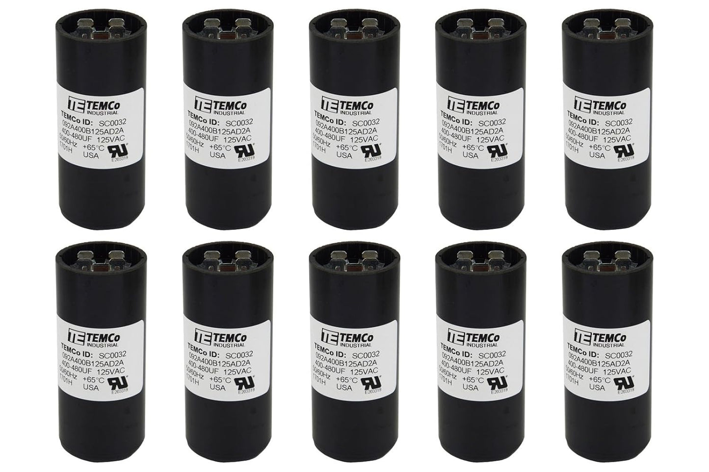 TEMCo 10 Pack 400-480 uF Start Capacitor for Motors