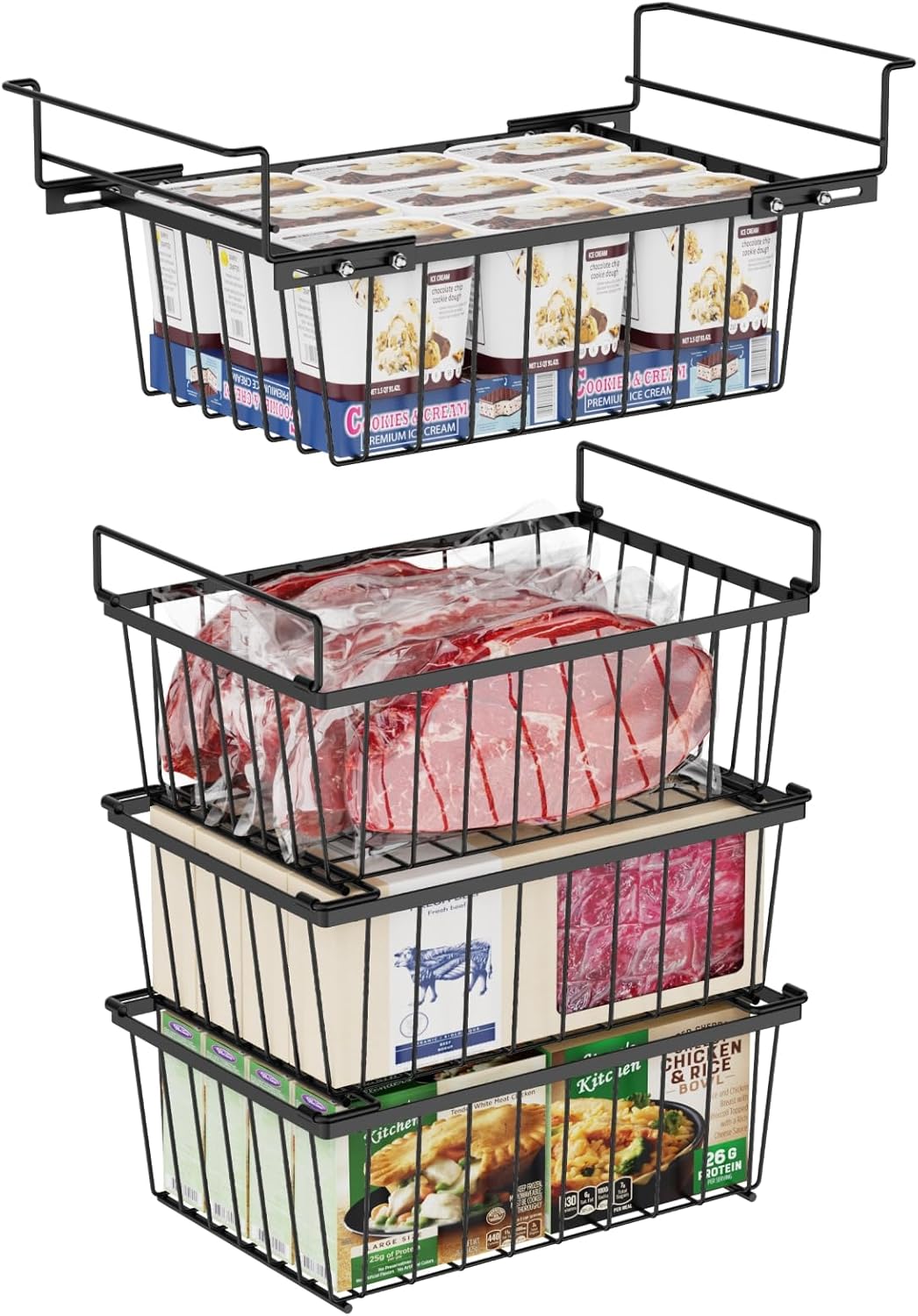 iSPECLE Freezer Organizer Bins for 5 Cu.FT Chest Freezer