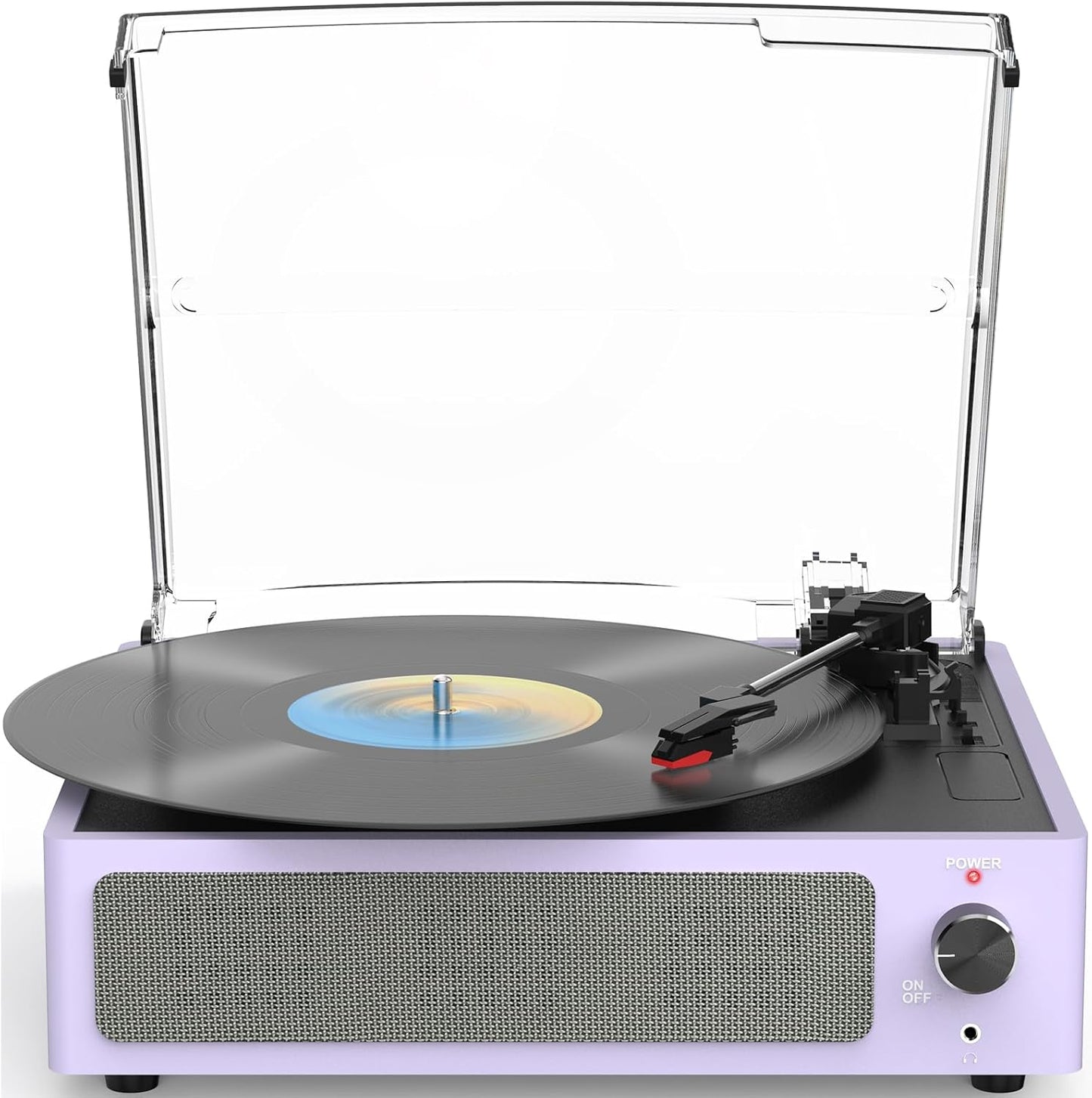 Sleek Turntable Vinyl Record Player with Bluetooth Speakers