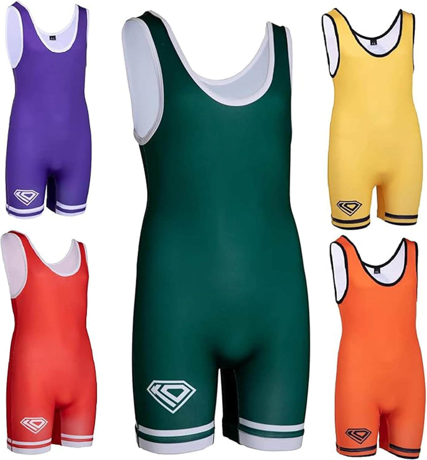 Unisex Wrestling Singlets for Kids in Bold School Colors