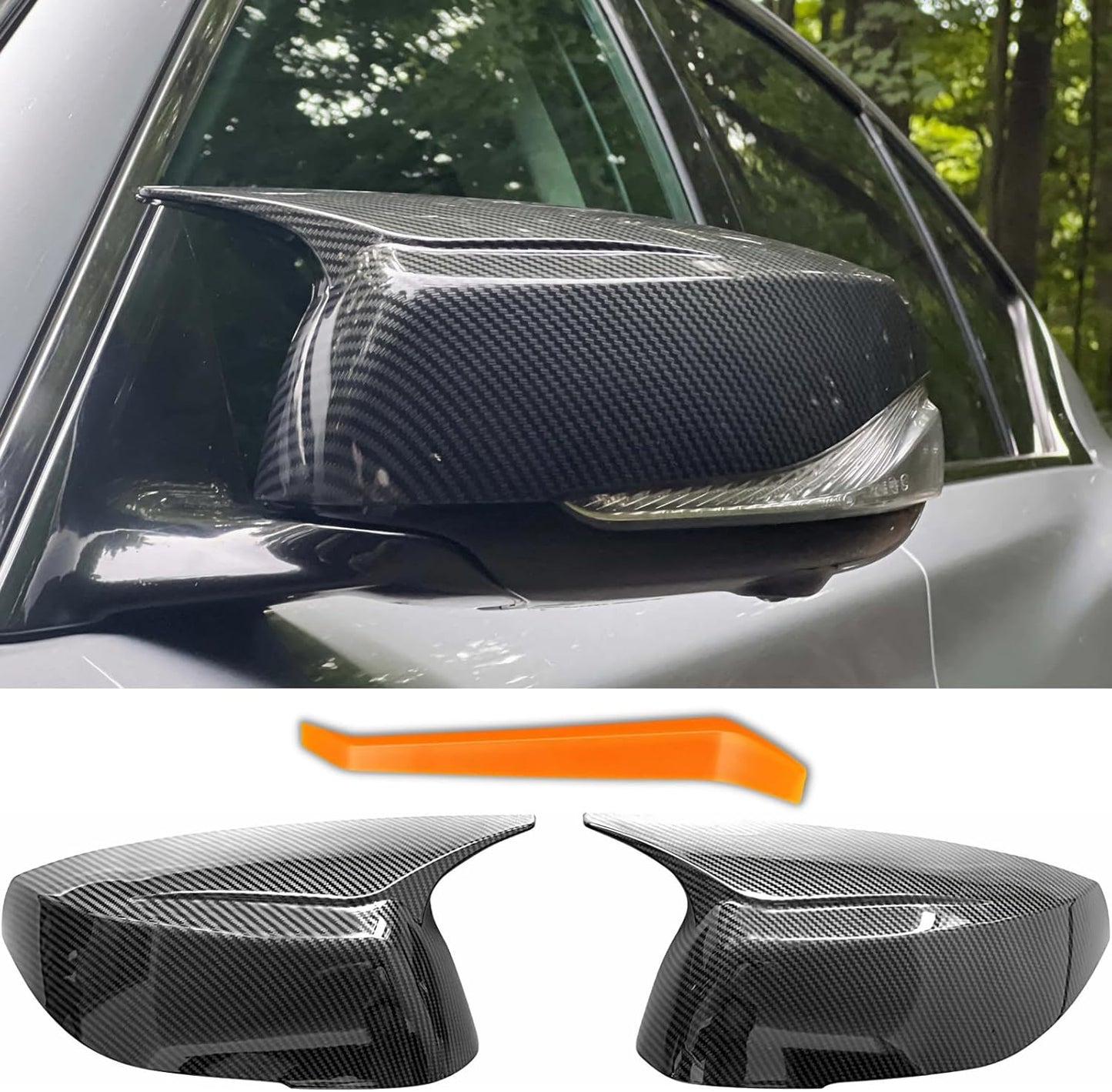 Carbon Fiber Side Mirror Caps for Infiniti Q50 Q60 Q70 QX30 QX50