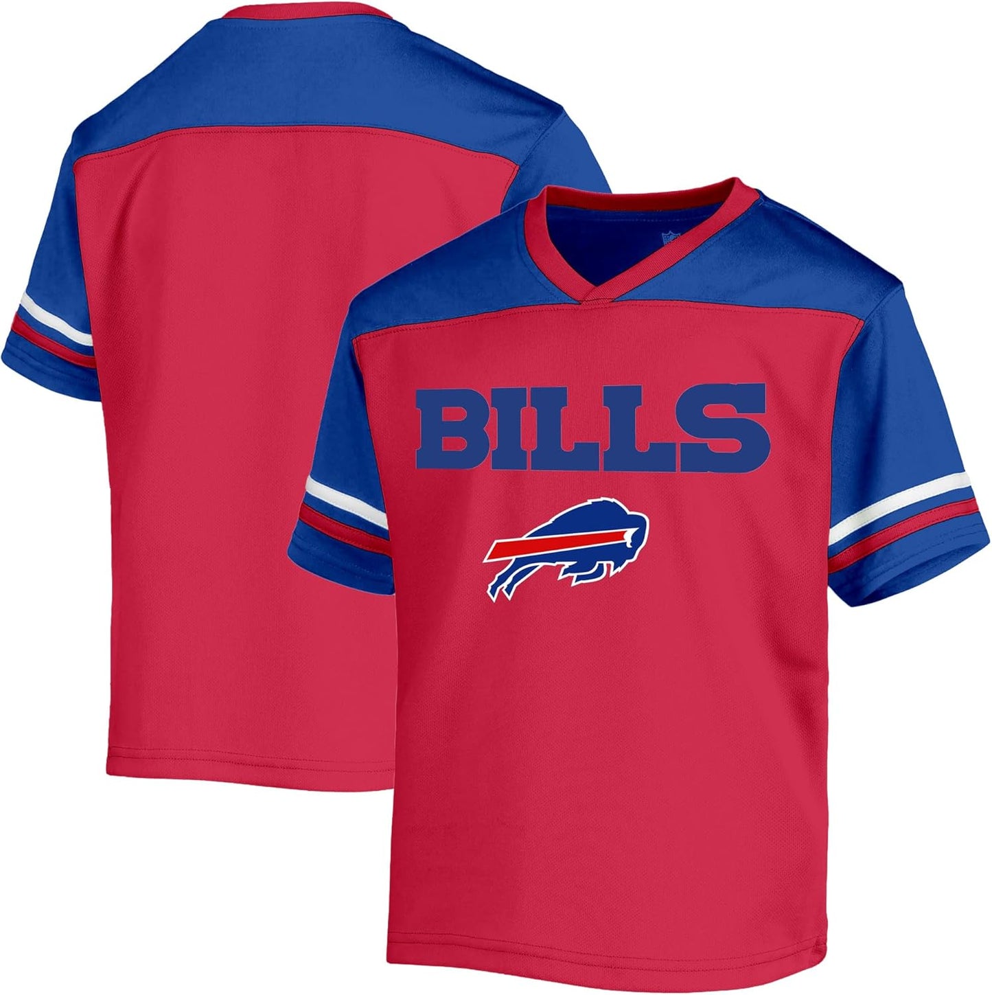 NFL Kids Youth V-Neck Performance Jersey T-Shirt for Fans