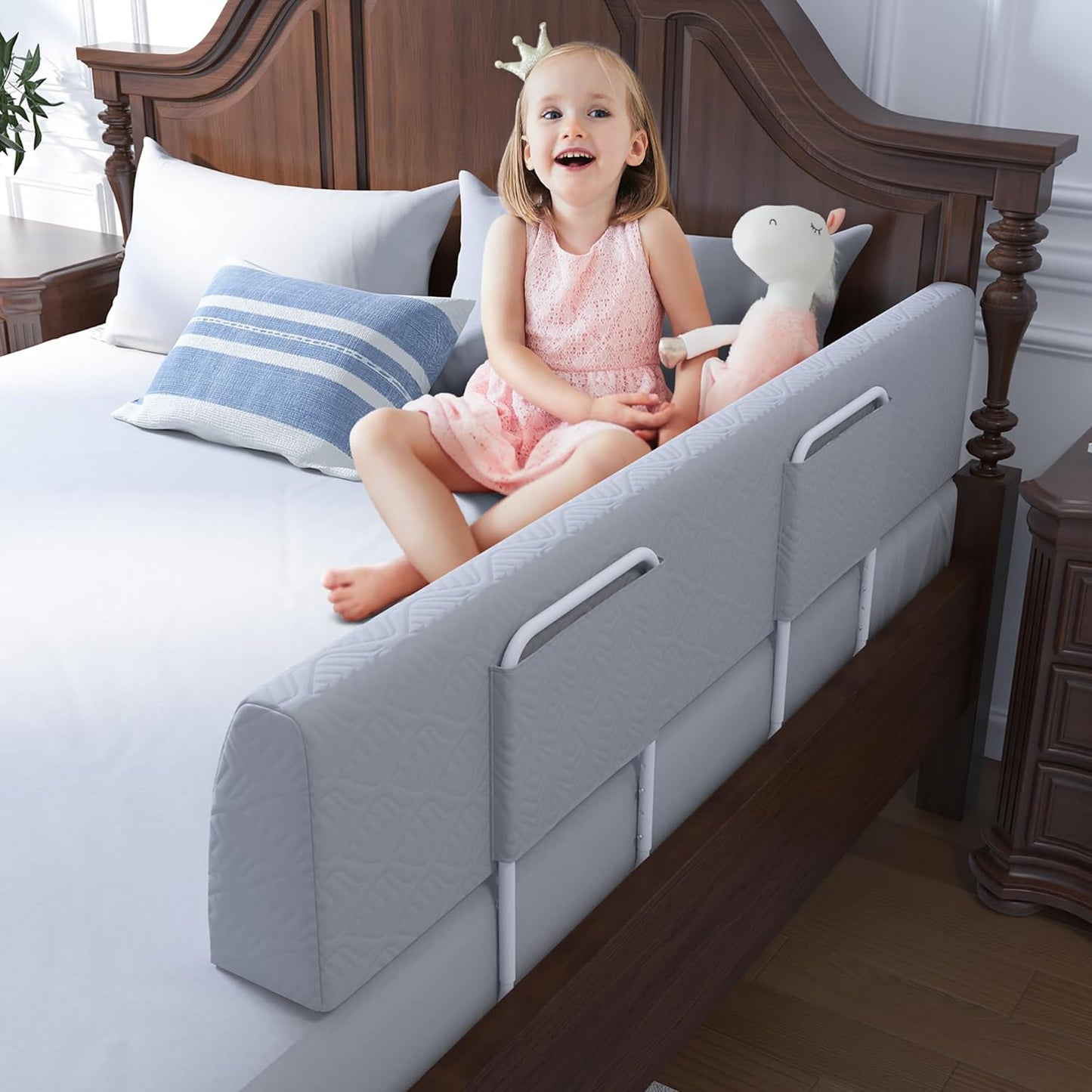 Foam Bed Rail Bumper for Toddlers - Safe & Adjustable Design