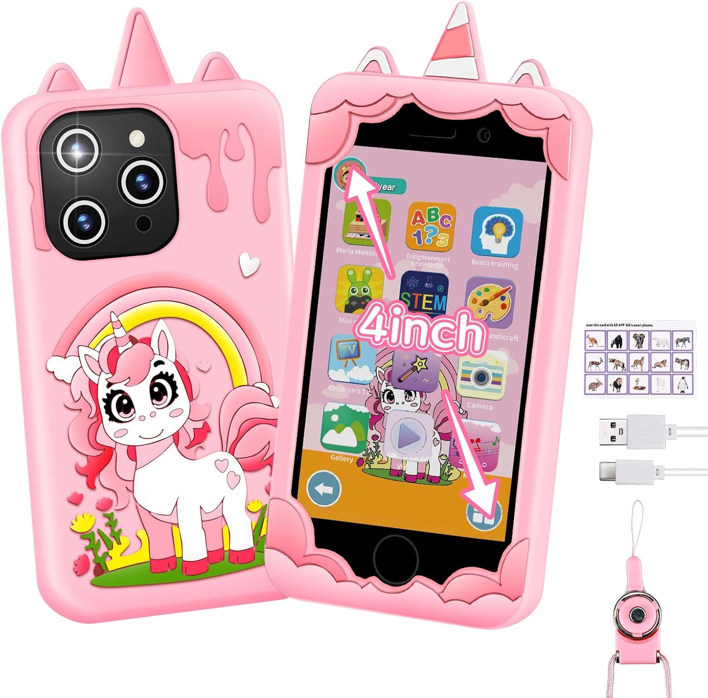 Unicorn Smart Phone Toy: 28 Games & Dual Camera