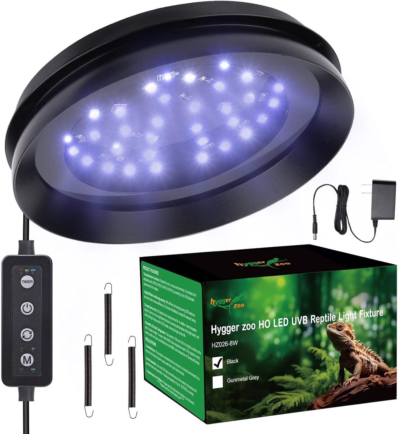 UVB Light for Reptiles with Dimming for Bearded Dragons & More