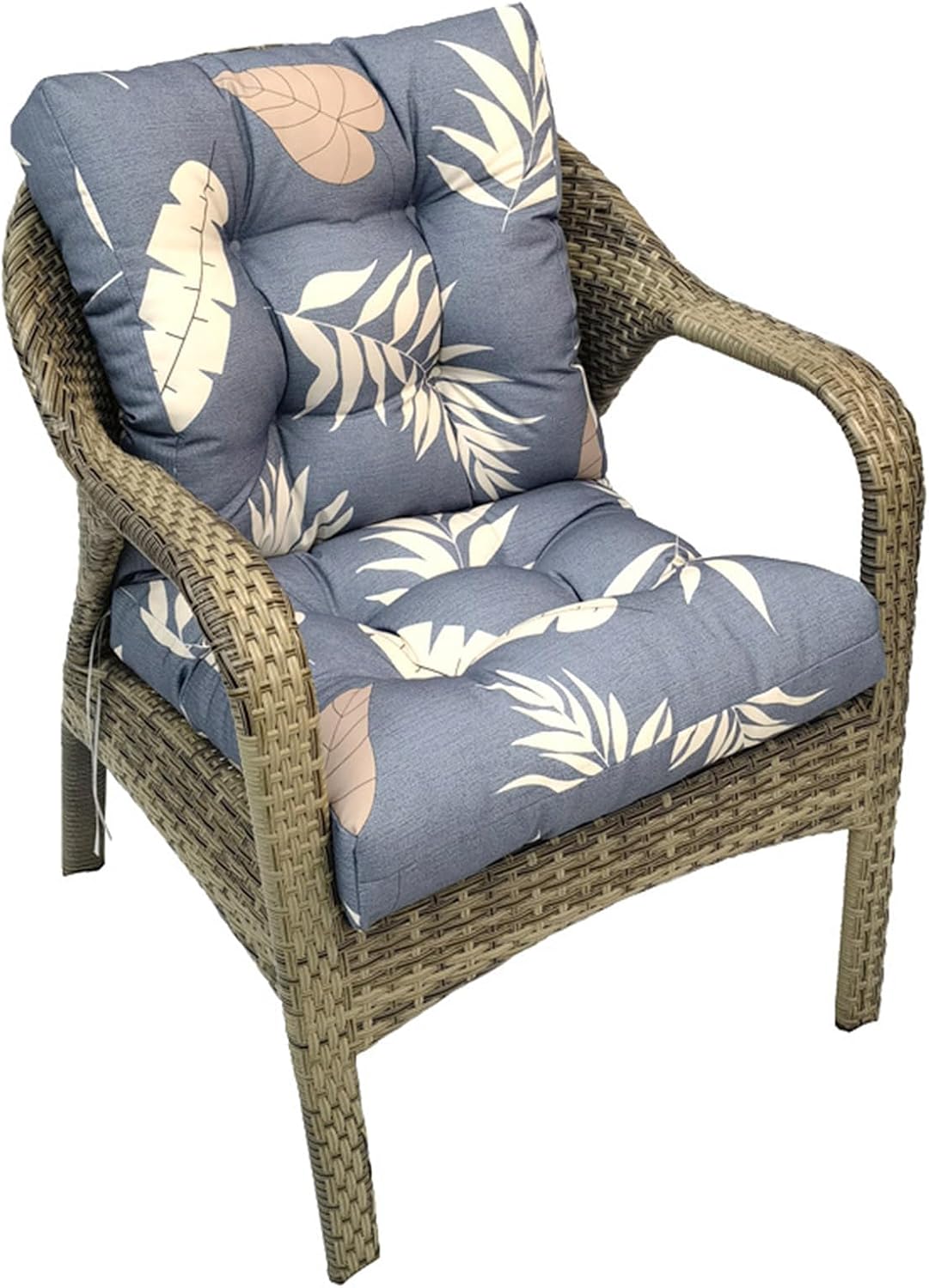 Waterproof Floral Low Back Outdoor Chair Cushions for Comfort
