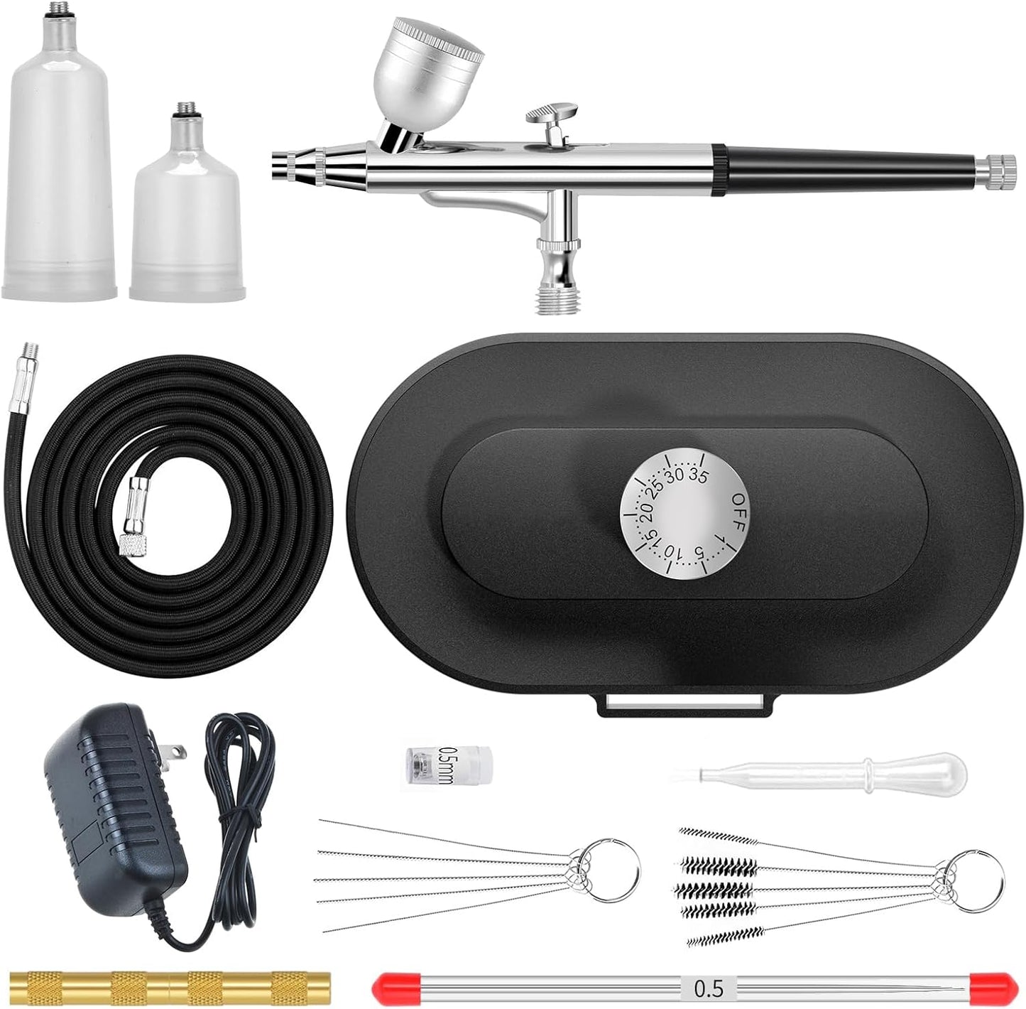 High Pressure Airbrush Kit for Nail Art and DIY Projects