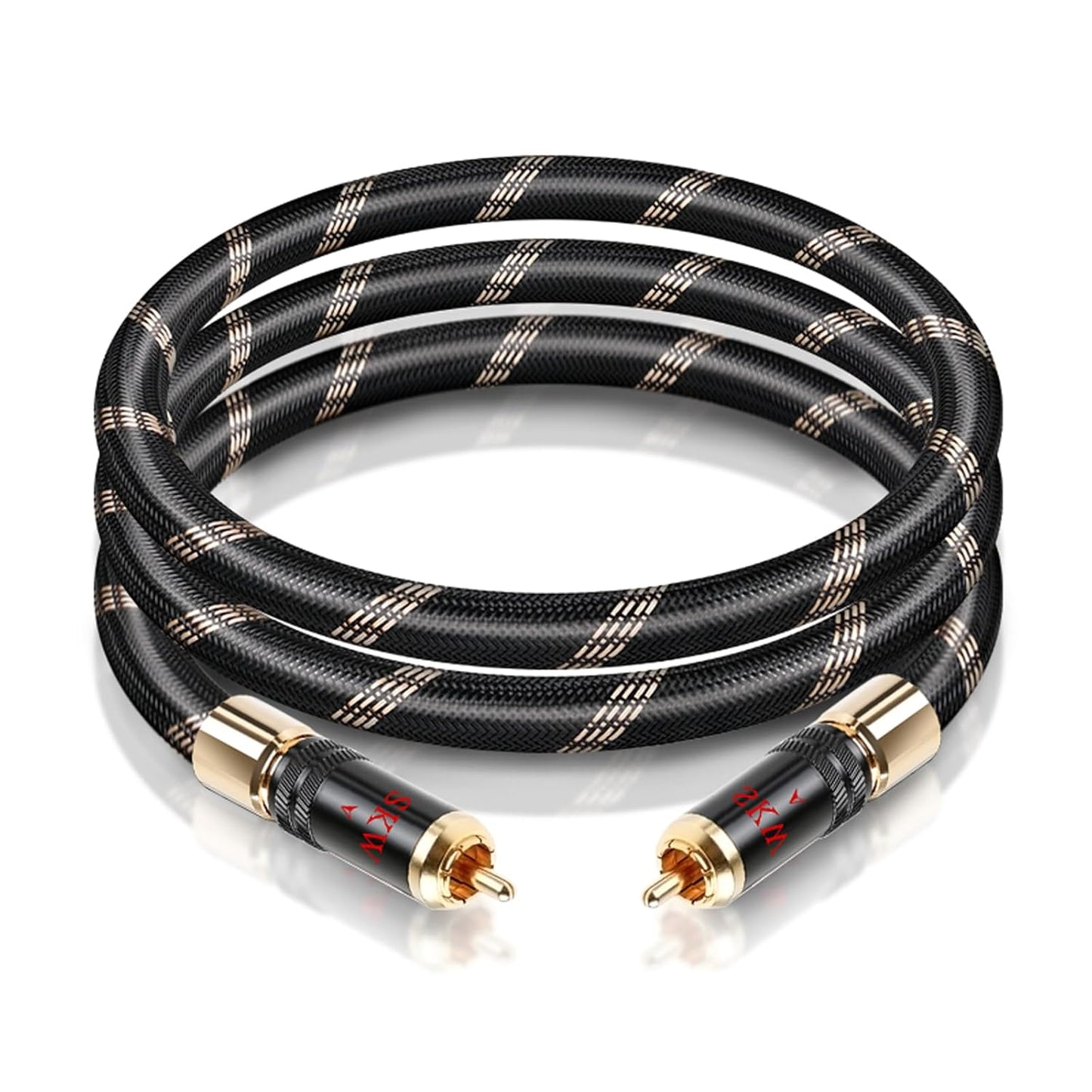 SKW Audiophiles Subwoofer Lock RCA Cable for HiFi Systems