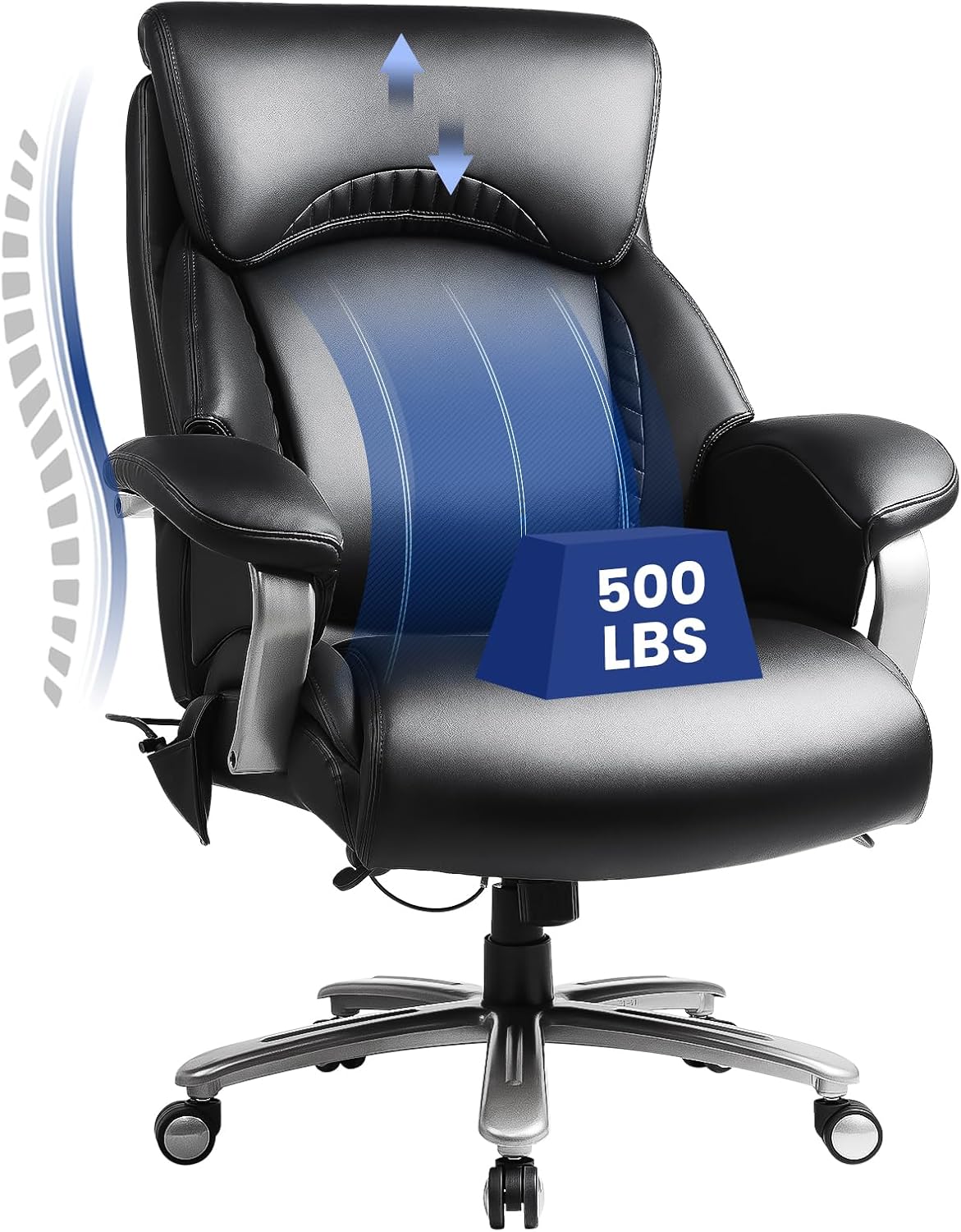 COLAMY Big & Tall 500lbs Office Chair: Extra Wide Comfort!