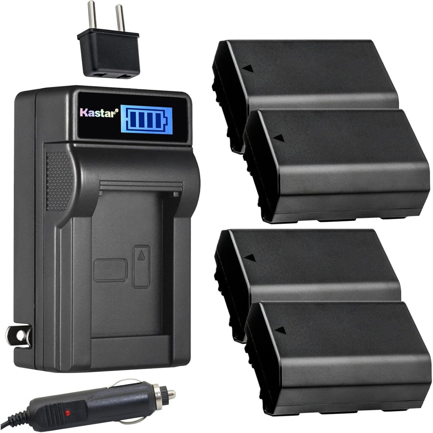 Kastar 4-Pack NP-FZ100 Battery and LCD Charger for Sony Cameras