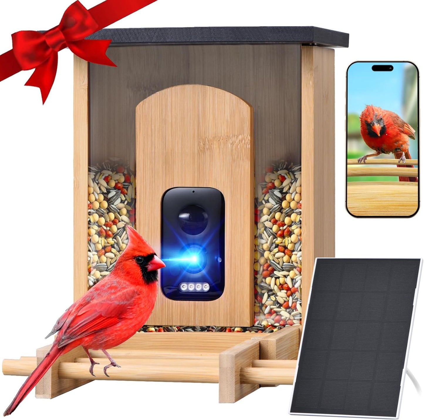 AI Bird Feeder with Camera - Identify 16k+ Species
