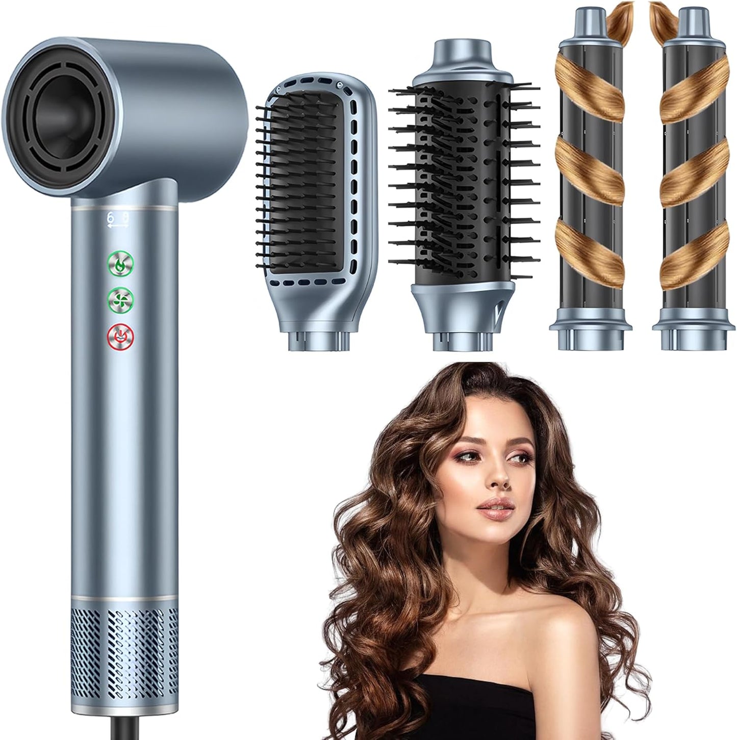 5-in-1 Ionic Hair Styler: Volumize, Straighten, Curl