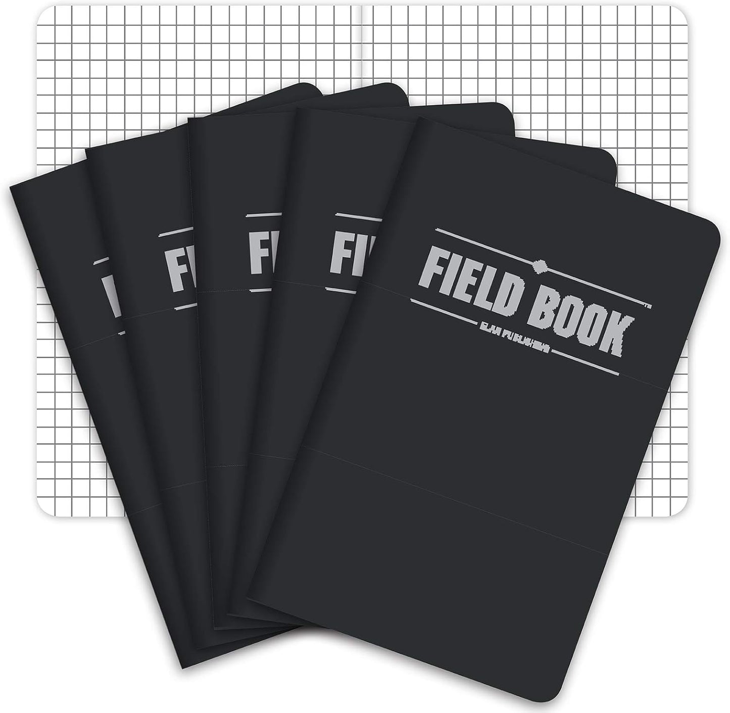 Elan Black Graph Memo Books - Pack of 5