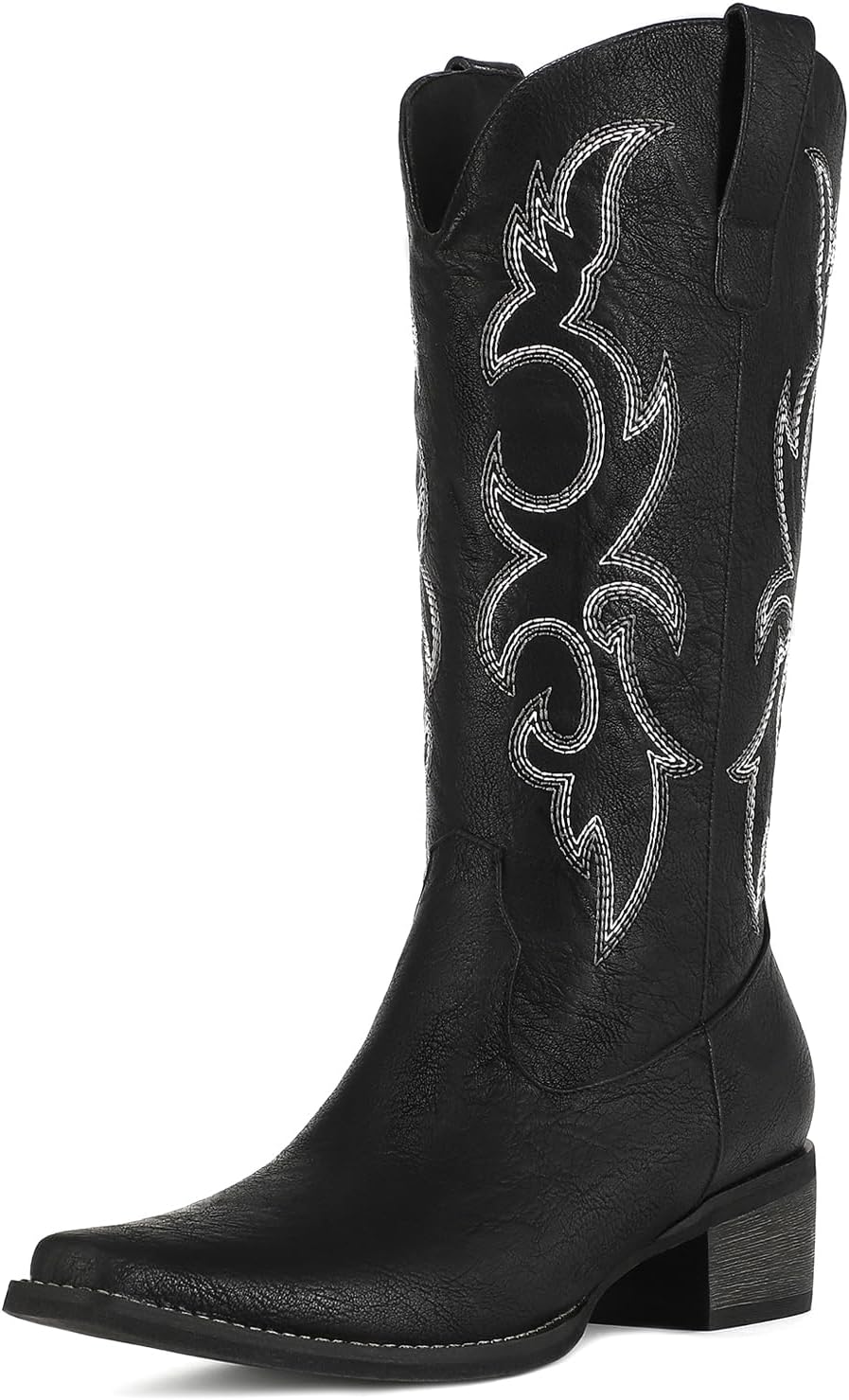 Cowboy Boots for Women - Embroidered Cowgirl Mid Calf Fashion