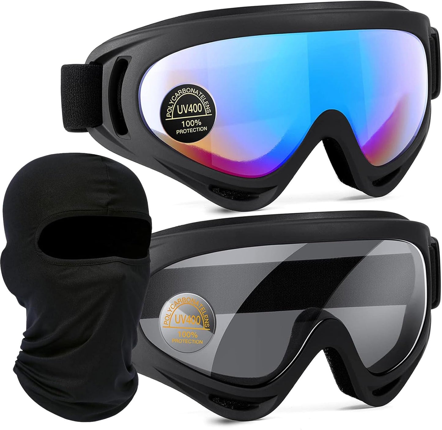 2 Pack Anti-fog Ski Goggles by Aorplim