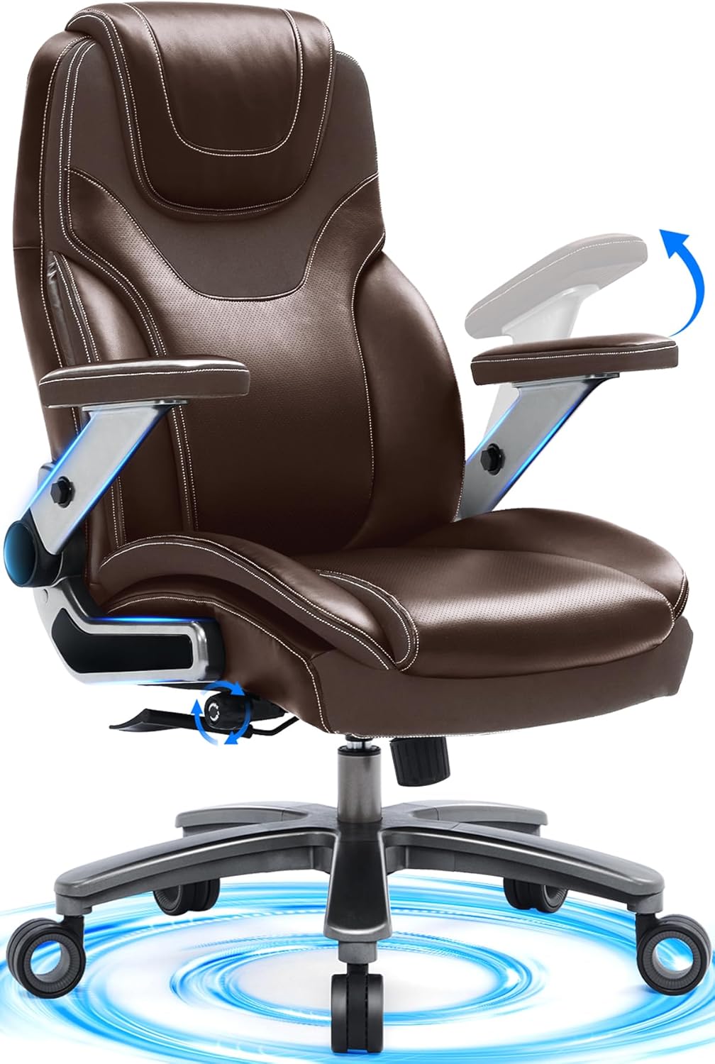 600lbs Ergonomic Office Chair w/ Adjustable Arms & Lumbar Support