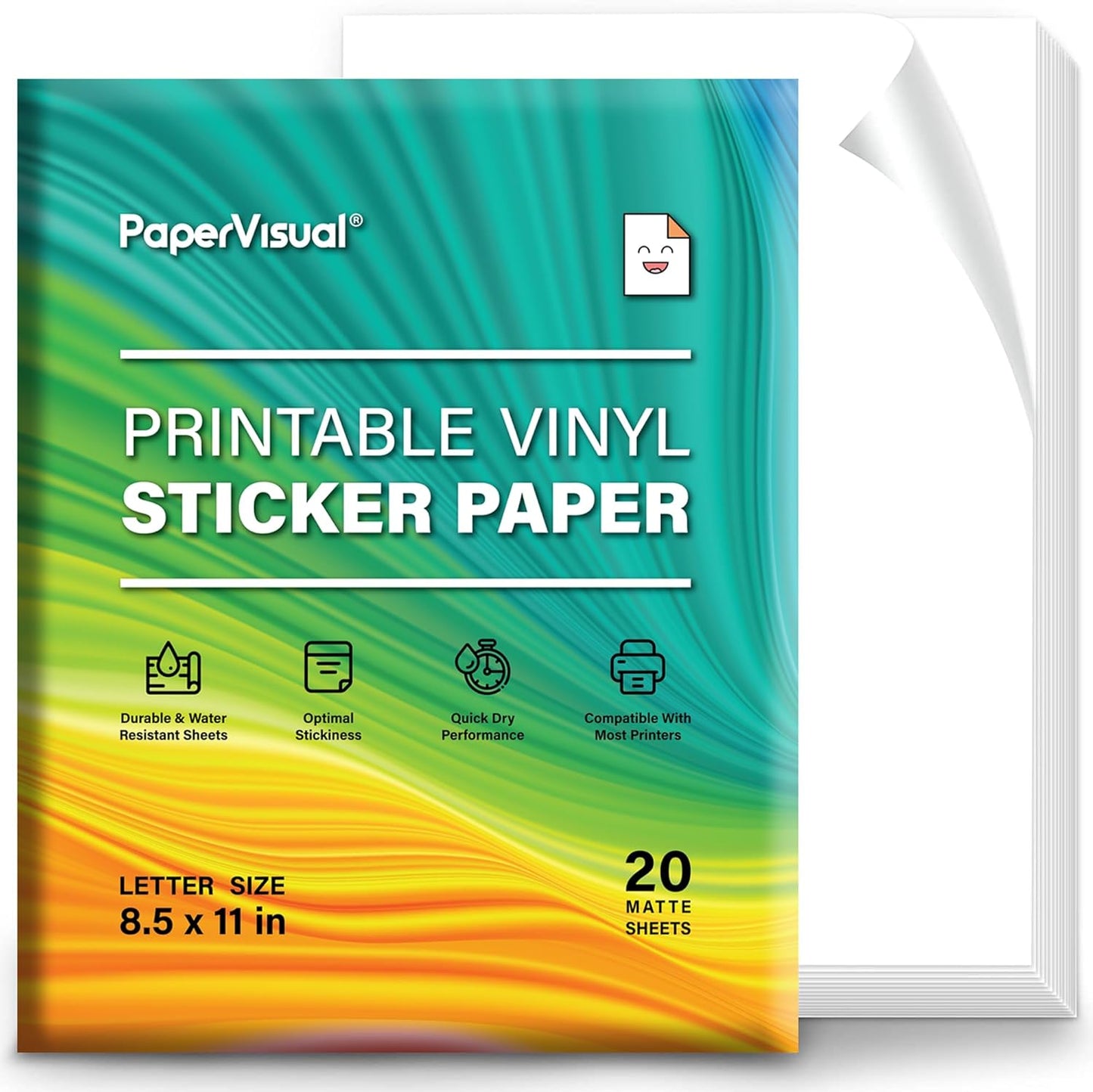 Waterproof Matte Sticker Paper - Vibrant Colors