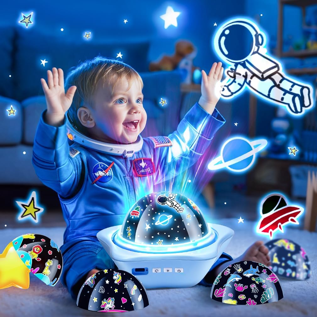 Remote Astronaut Night Light - 72 Star Modes