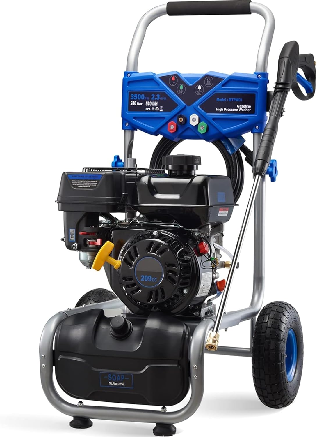 Powerful 3500PSI Gas Pressure Washer - Clean with Ease