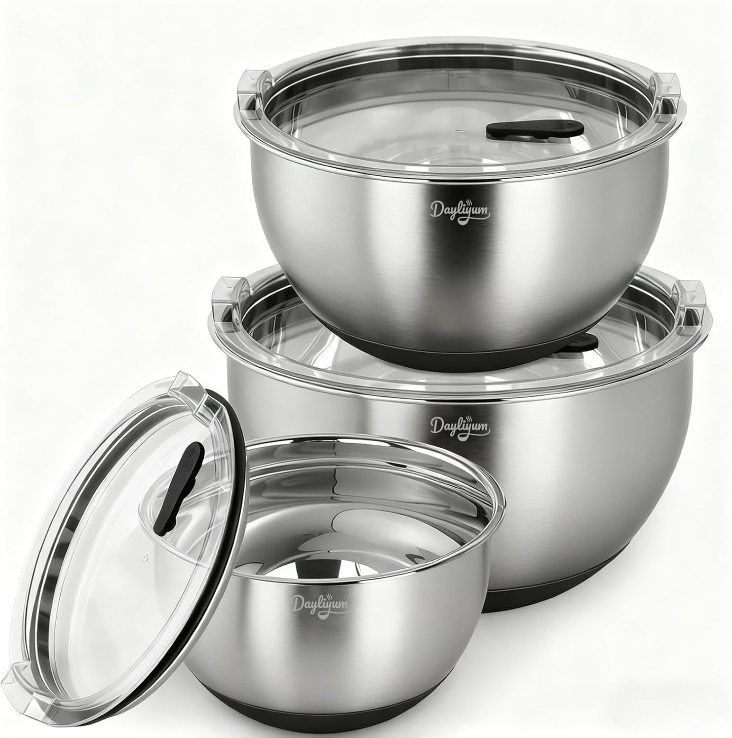 Mixing Bowls with Airtight Lids for Food Prep & Storage