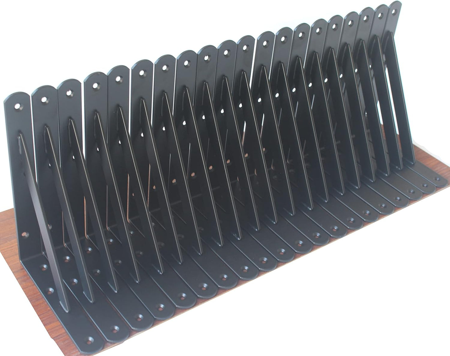 32 Pack Heavy Duty Black Shelf Brackets for Home and Office