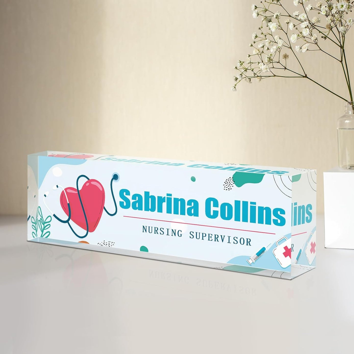 Personalized Desk Name Plate for Office Boost