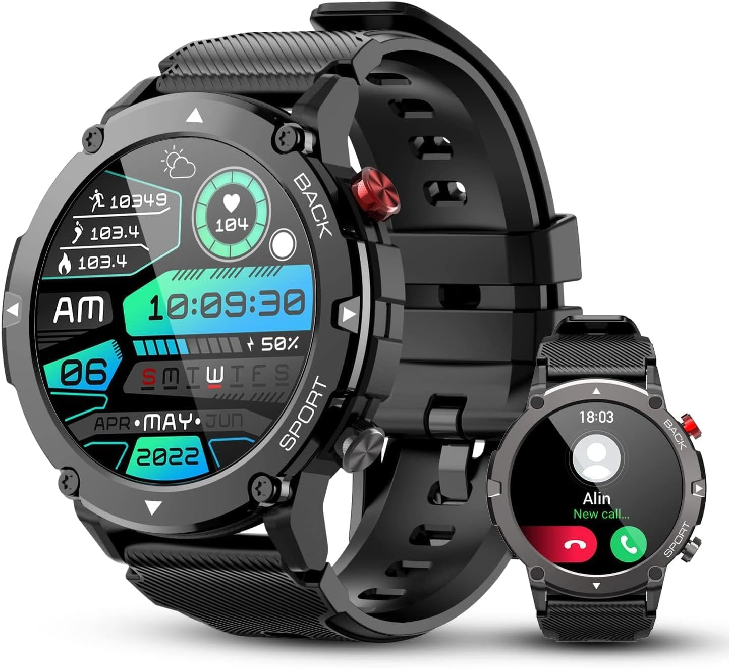 DUREXO Military Smartwatch: 100 Days Standby