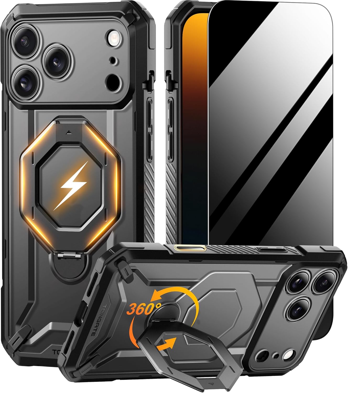 TONGATE 360 Spin Magnetic Stand for iPhone 17 Pro Case Review