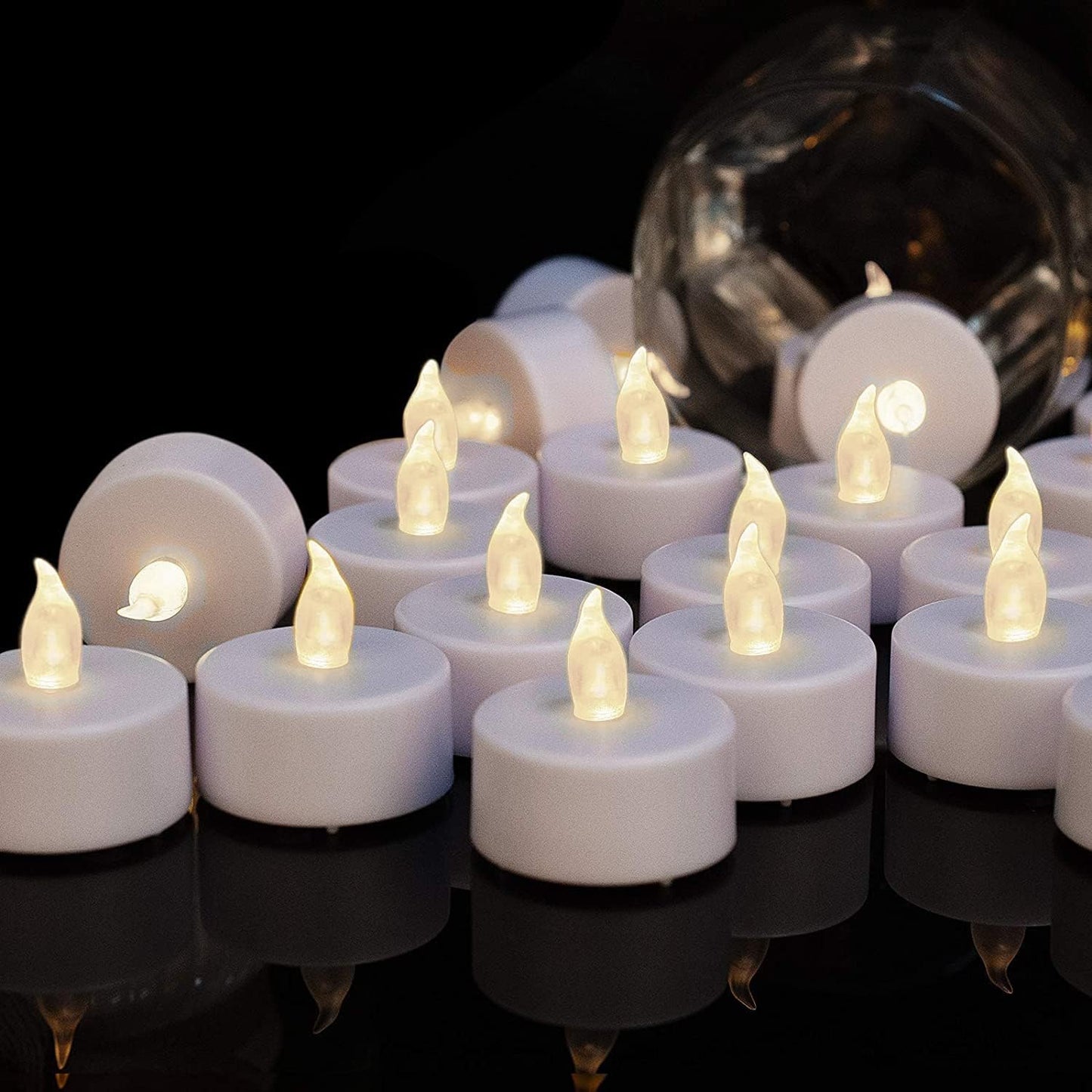 Flameless Tea Lights Candles - 150 Pack LED Flickering Votive