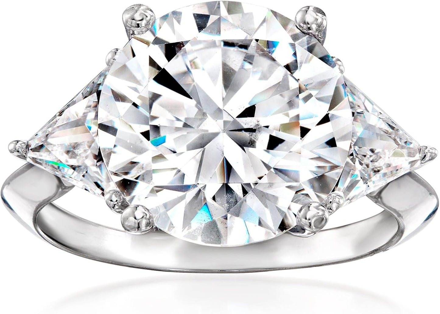 Stunning 7.50 ct. t.w. CZ Ring in Sterling Silver Size 9