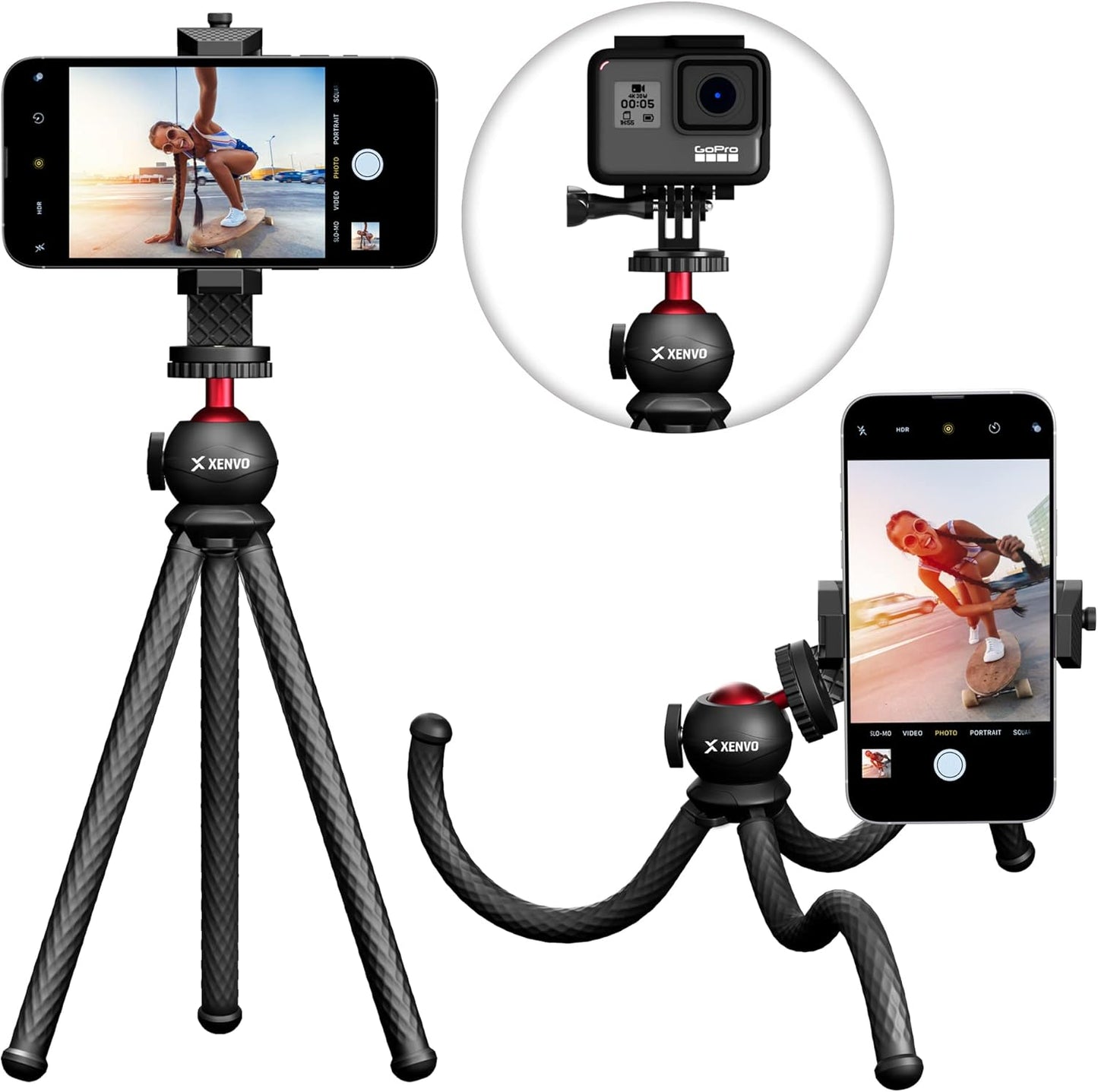 SquidGrip Flexible Cell Phone Tripod for iPhone and Android
