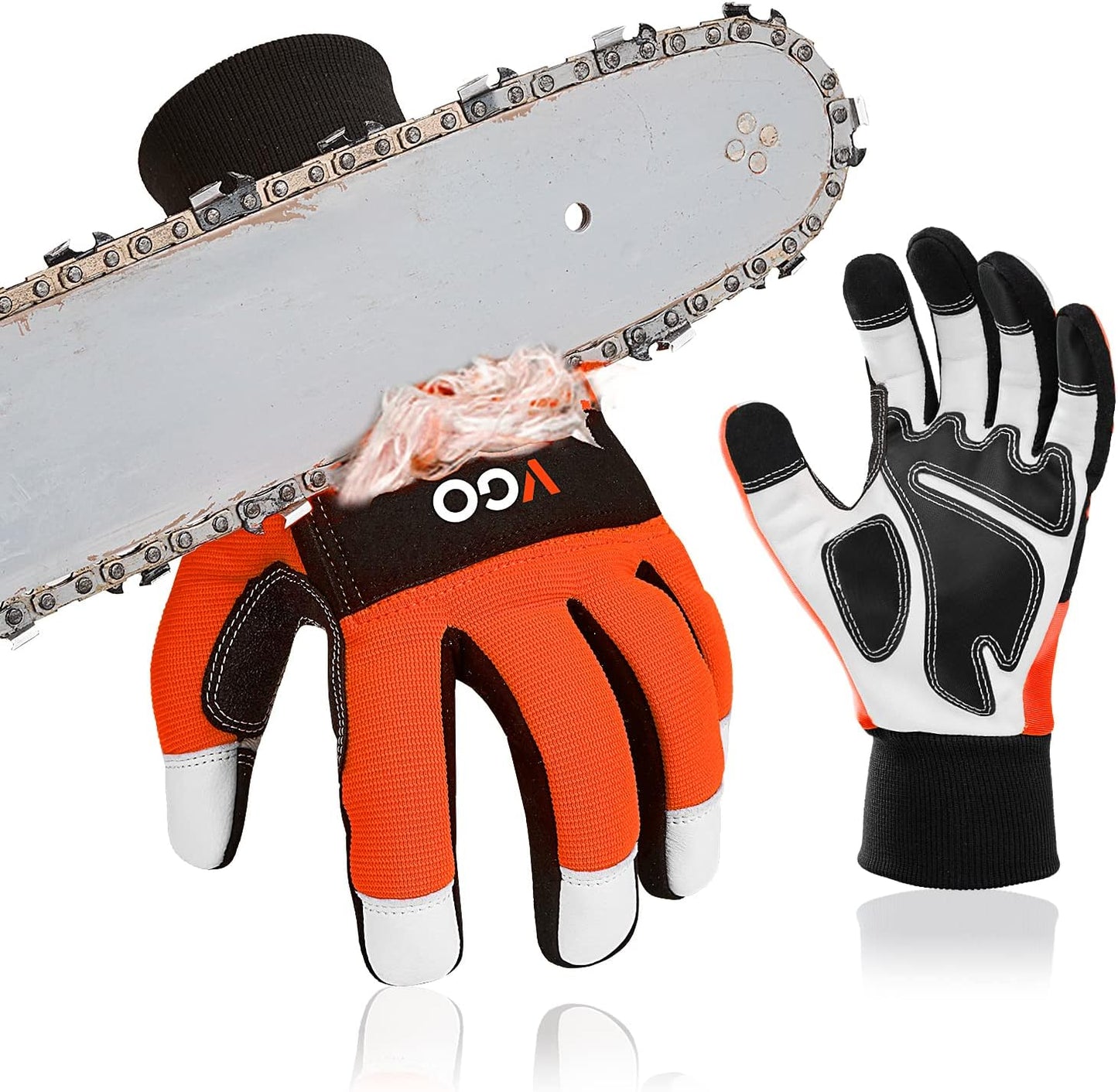 Vgo Chainsaw Gloves with 12-Layer Protection for Safety