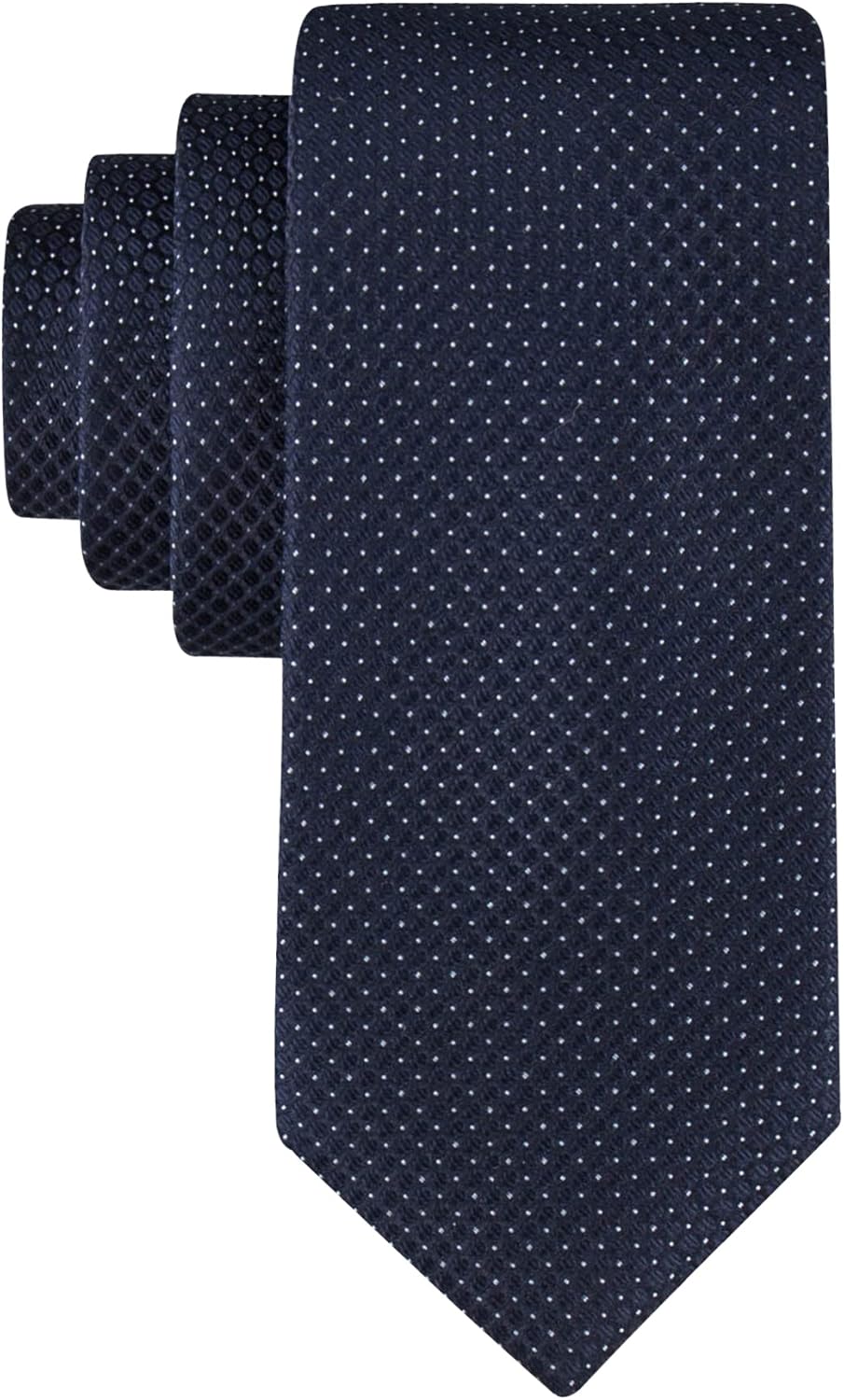 Calvin Klein Mens Navy Blue Solid Neckties for Formalwear