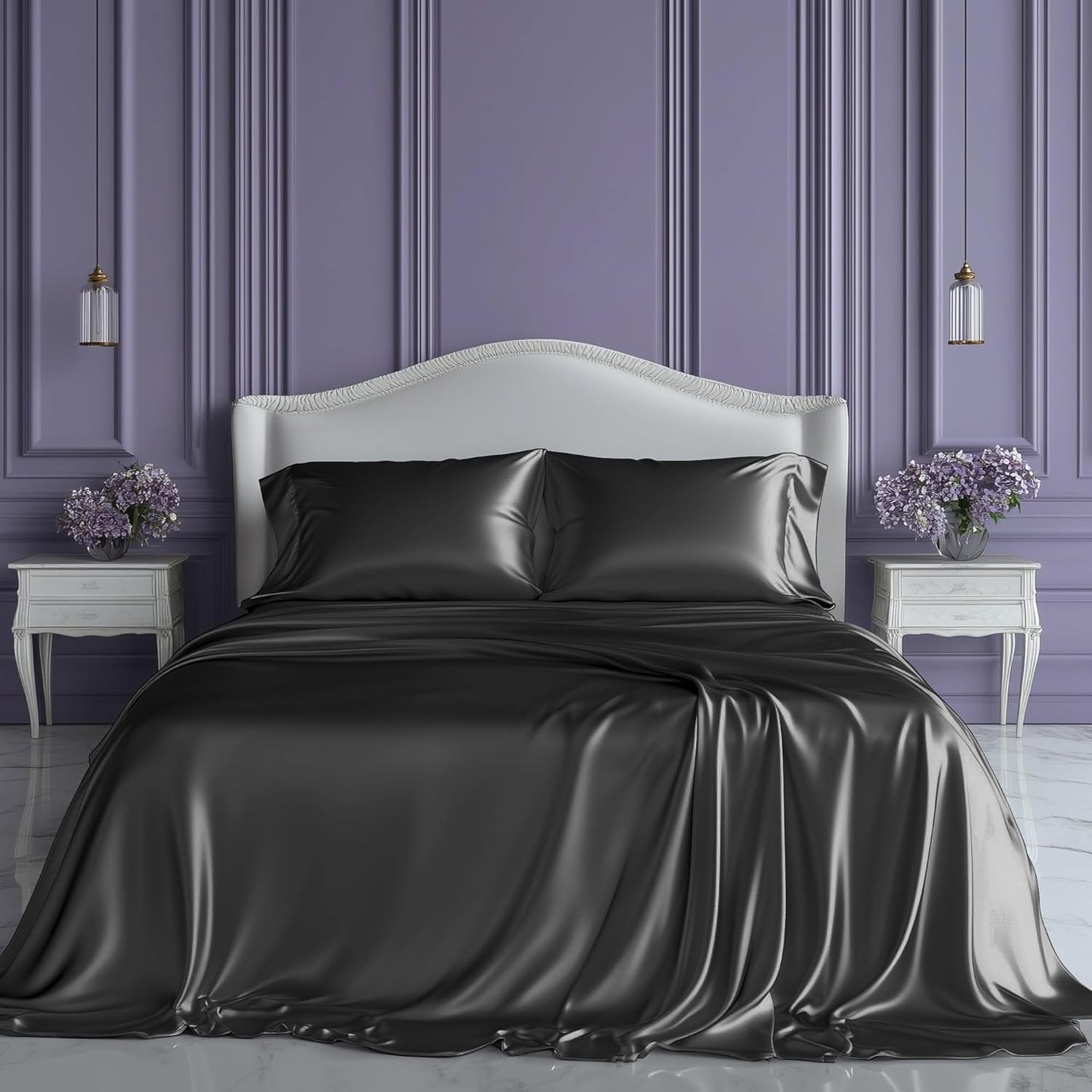 Satin Sheets Full Size Luxury Silky Bed Set for Ultimate Comfort