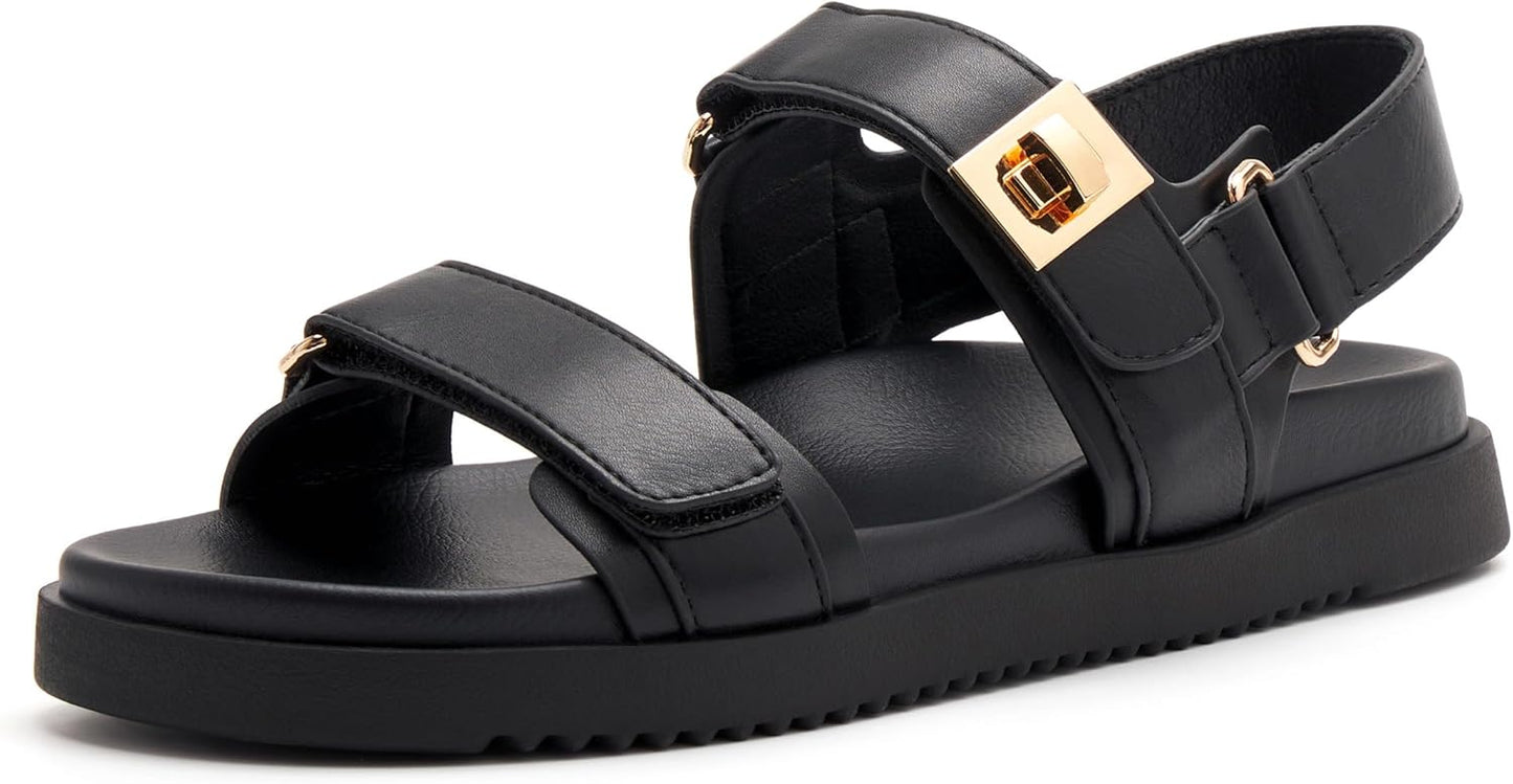 vodvob Womens Flat Sandals with Soft Cushioned Footbed for Summer