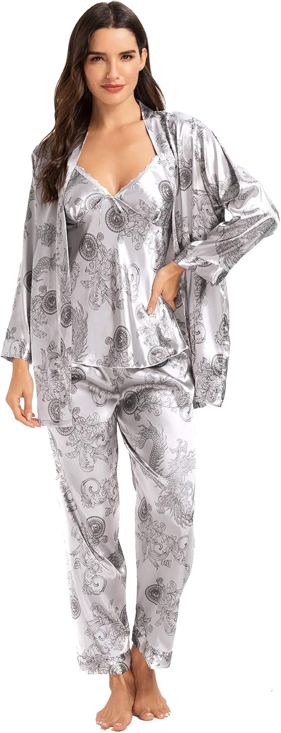 Escalier Women's Silk Satin Pajamas Set for Luxurious Comfort