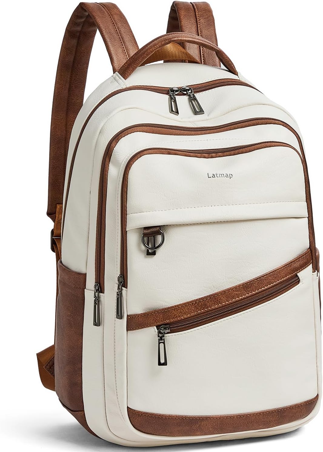 43L Vegan Leather Backpack for Travel and College Use