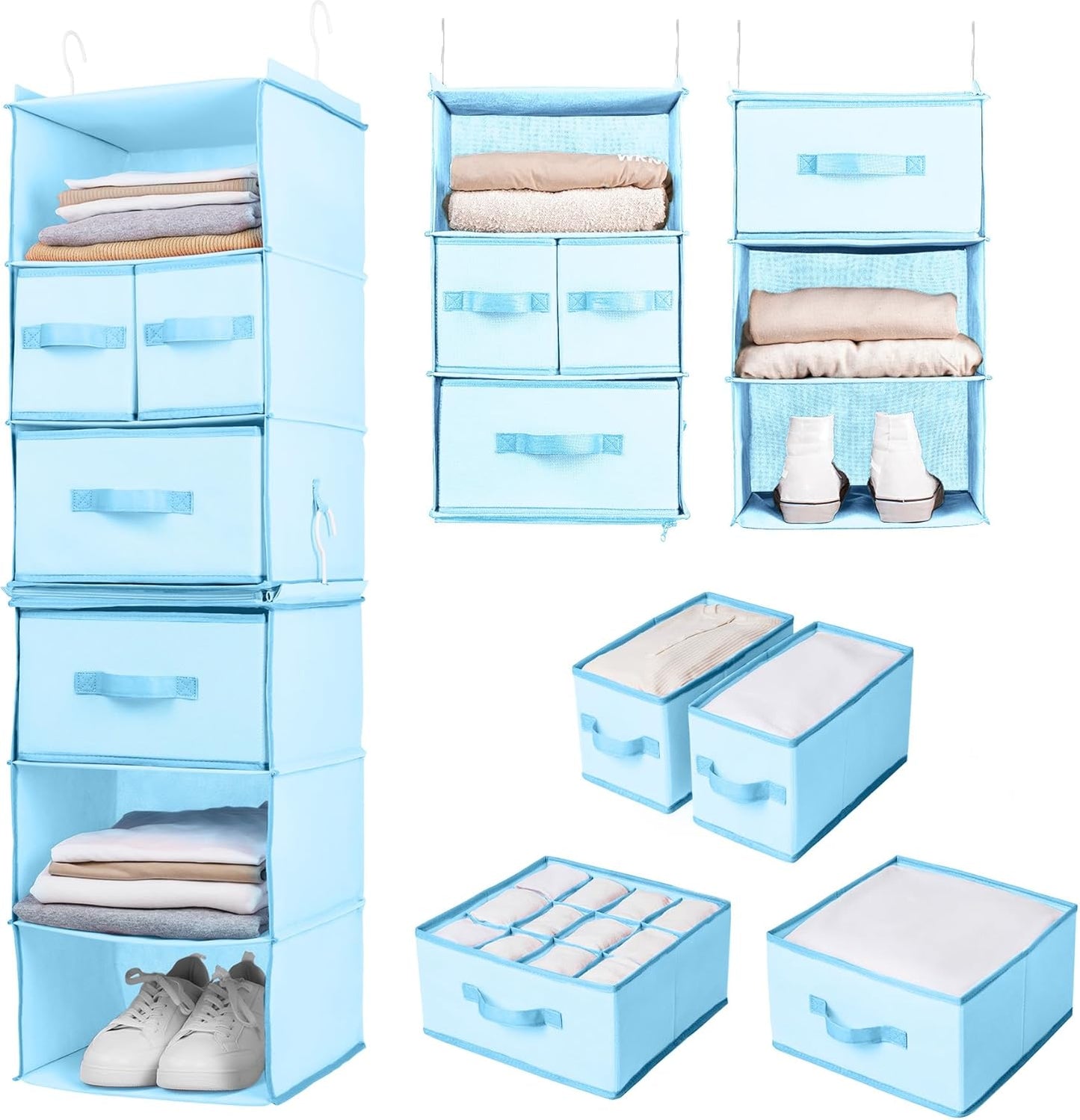 SMIRLY 6 Shelf Hanging Closet Organizer for Efficient Storage