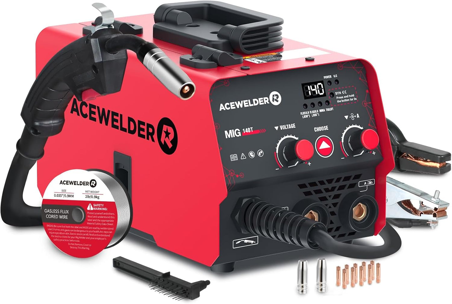 140A Gasless Flux Core MIG Welder for Home and DIY Projects