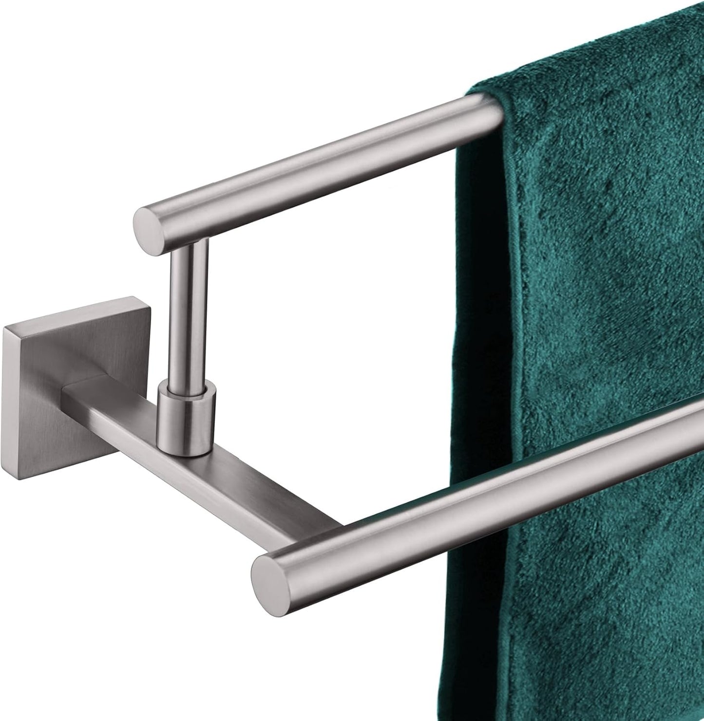 KOKOSIRI Hand Towel Holder Brushed Nickel 20-Inch Double Bars