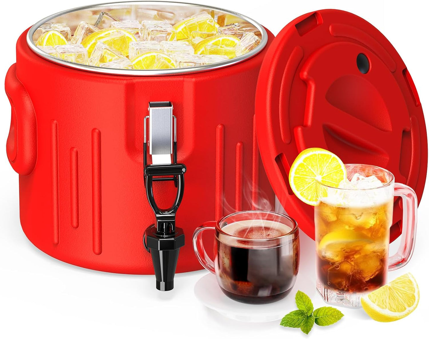 5-IN-1 Insulated Beverage Dispenser for Hot & Cold Liquids