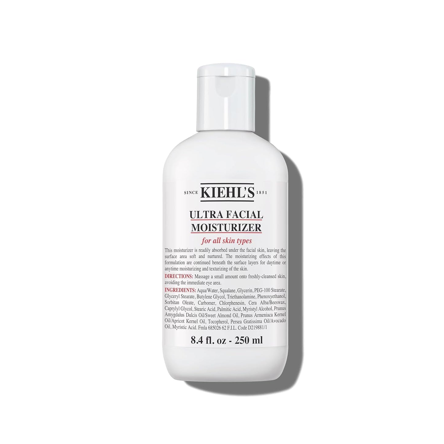 Kiehl's Ultra Facial Moisturizer for Daily Hydration and Soft Skin
