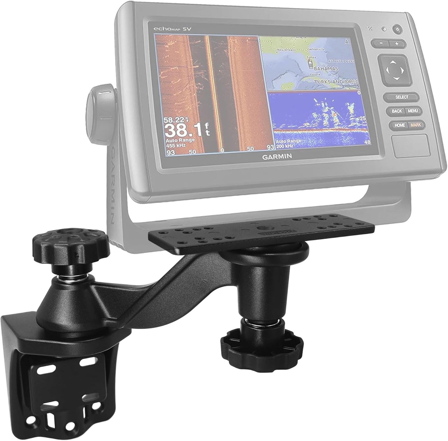 Aluminium Fish Finder Mount with 360 Swivel for Marine Electronics