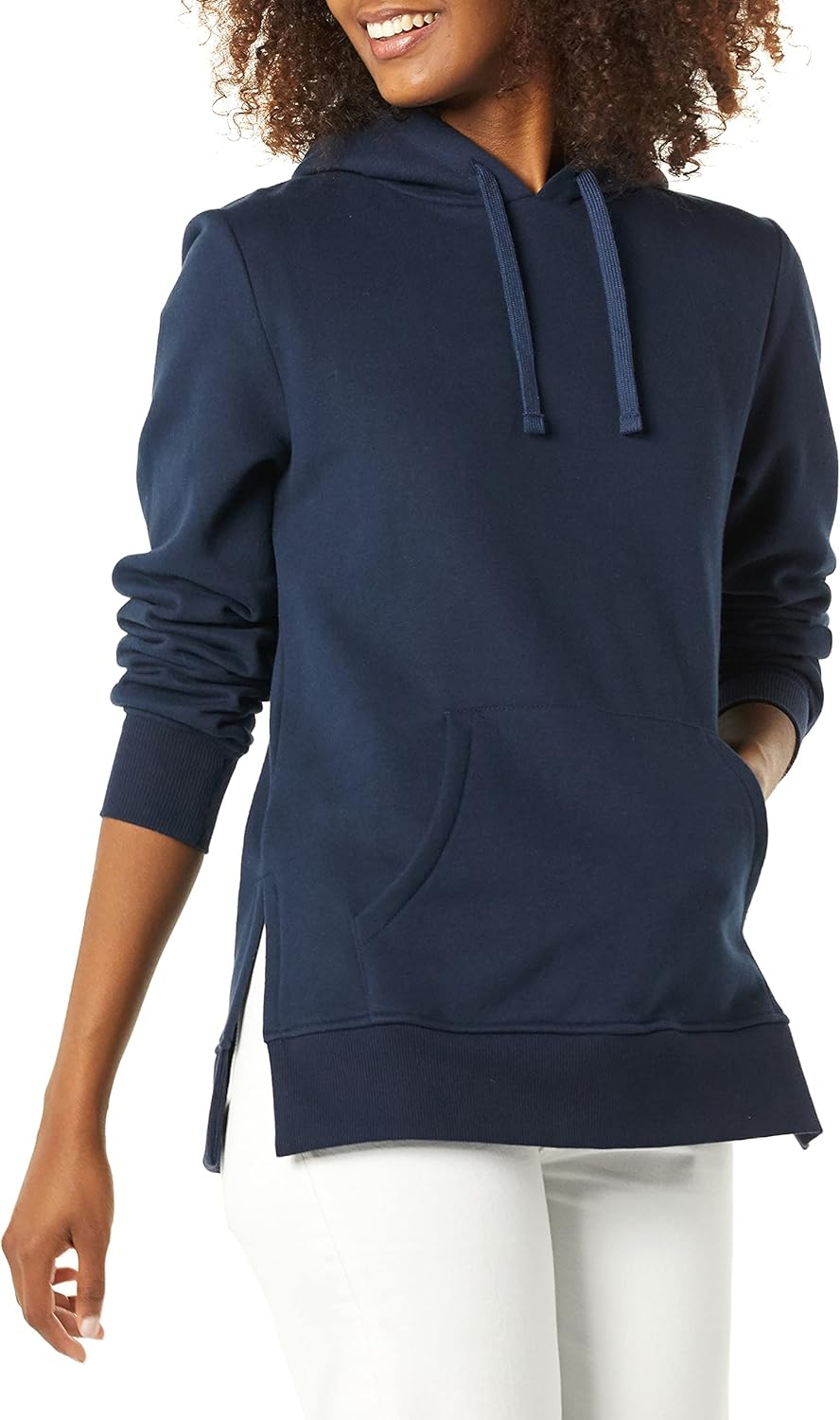 Cozy Hooded Fleece Tunic Sweatshirt