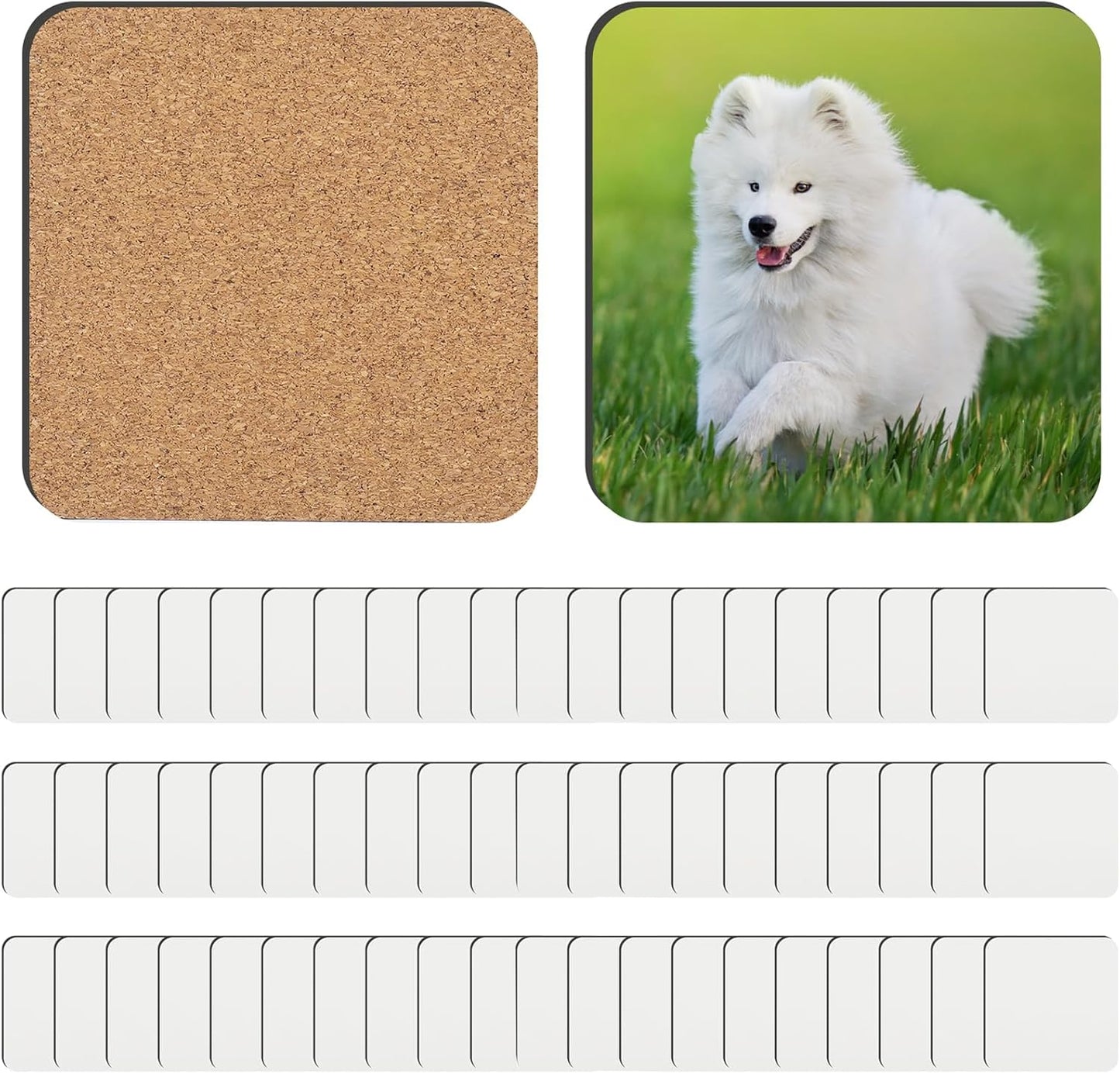 60 Pack Sublimation Coasters Blanks for Custom Crafts and Gifts