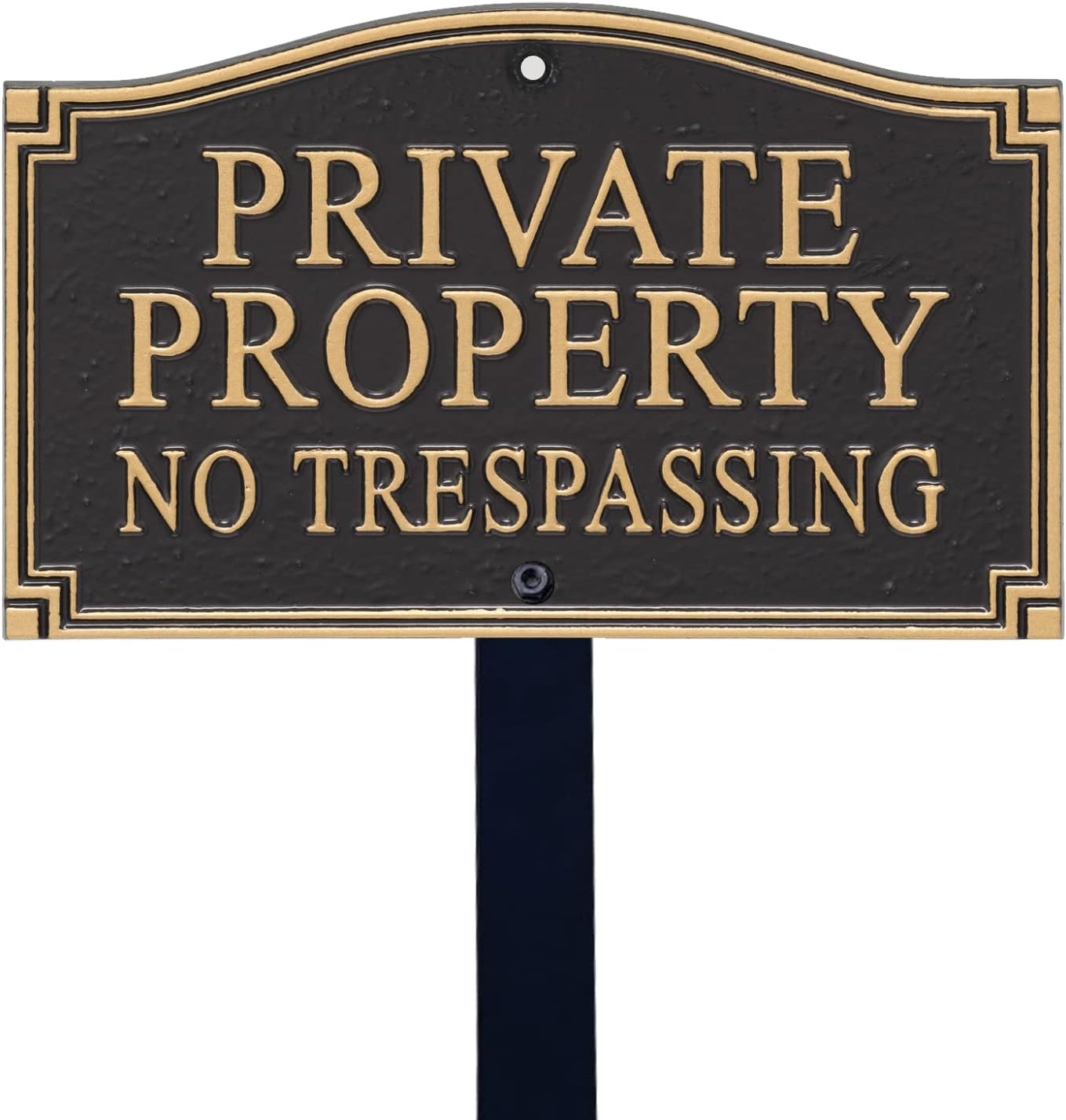 SmartSign Private Property No Trespassing Metal Plaque for Yard